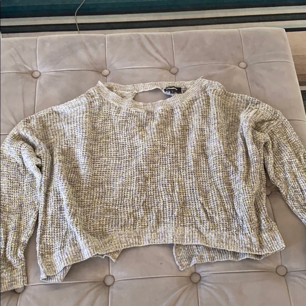 Express sweater with open back detail